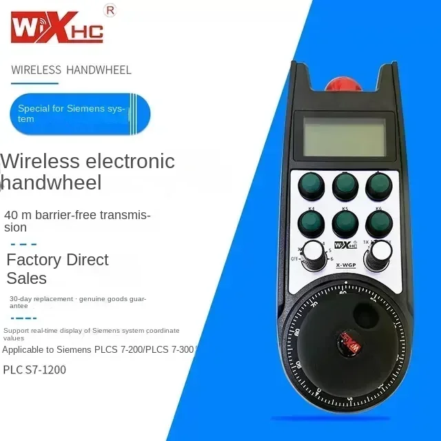 Real time coordinate display support for wireless electronic handwheel dedicated to CNC system with PLC