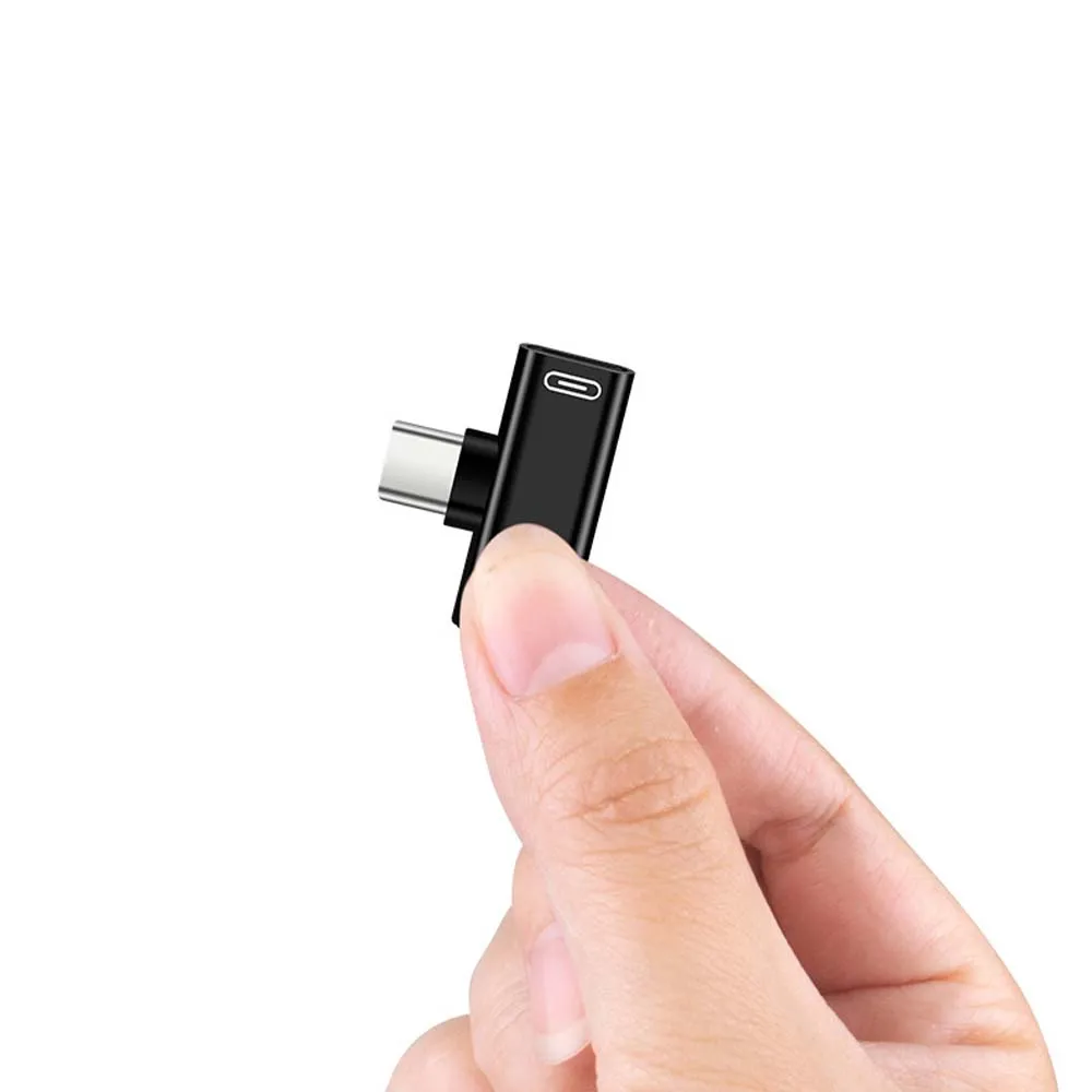 USB C 분배기 C타입 수-듀얼 C타입 암 헤드폰 충전기 어댑터, 분배기 변환기, 2 in 1