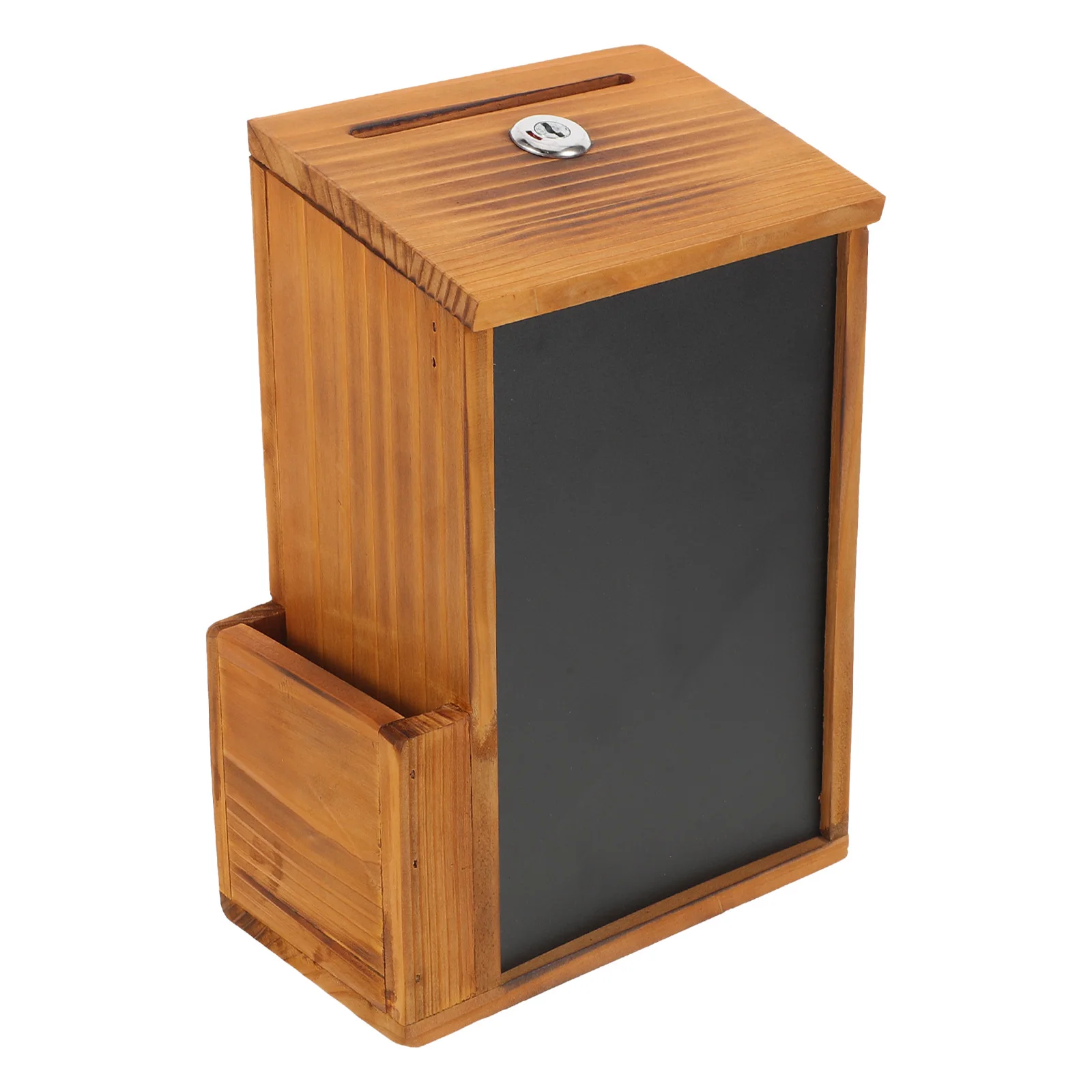 

Solid Wood Wall Mounted Mailbox Vintage Style Letter Organizer Wall Hanging Home Mail Storage Box Large Capacity