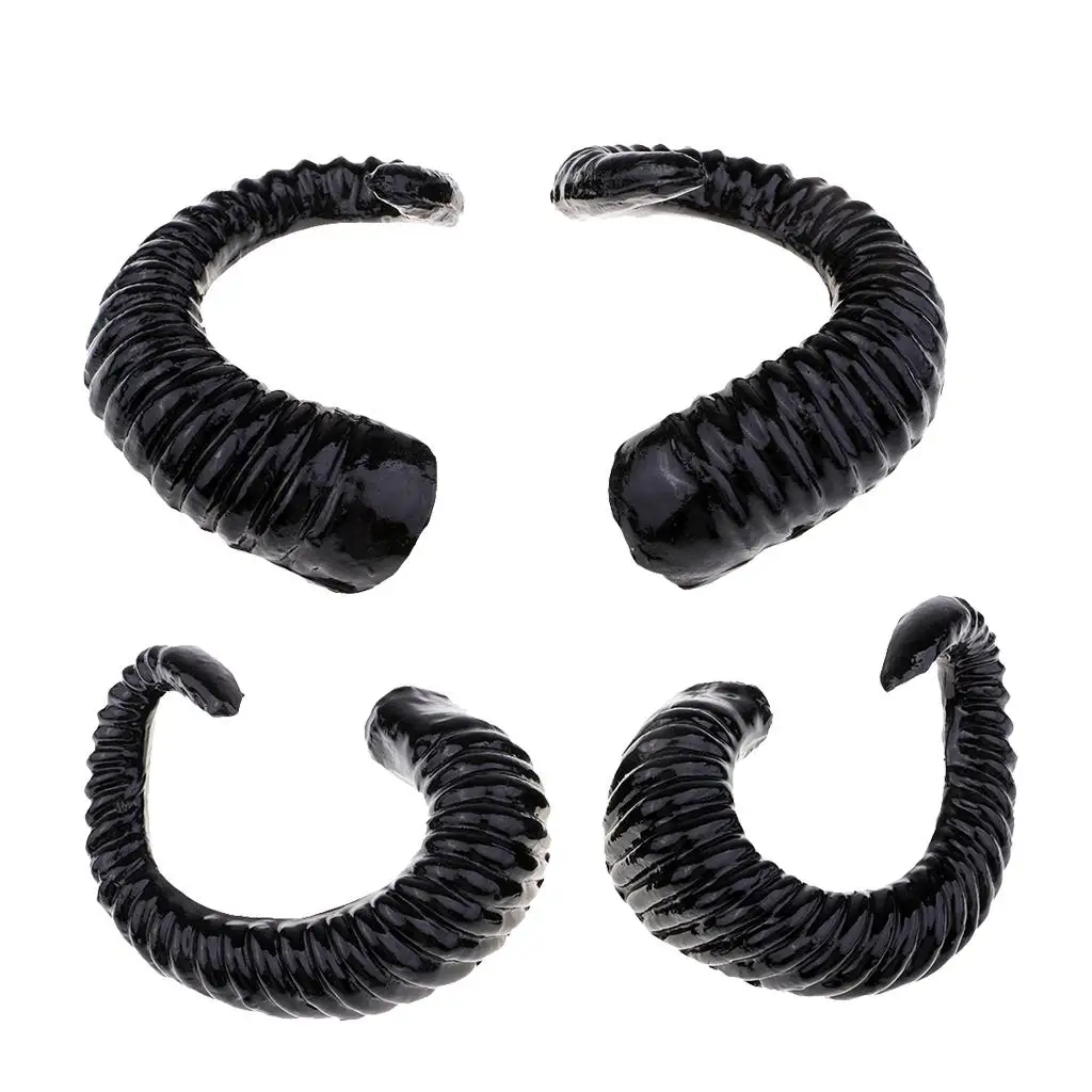 Halloween Costume Accessory Ram Horns Decorative Collectible Gothic Hair Ornament Sheep Horn Hoop for Cosplay Party