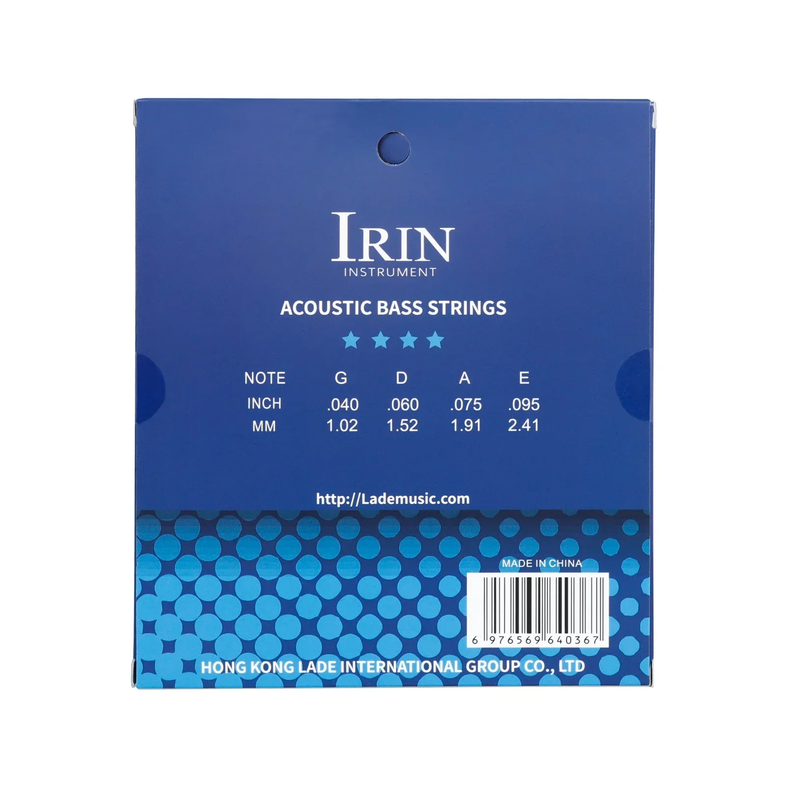 IRIN AG40 Acoustic Bass Strings 4 Strings Hexagonal High Carbon Steel Core Red Copper Wound Silver Ball-End Guitar Accessories