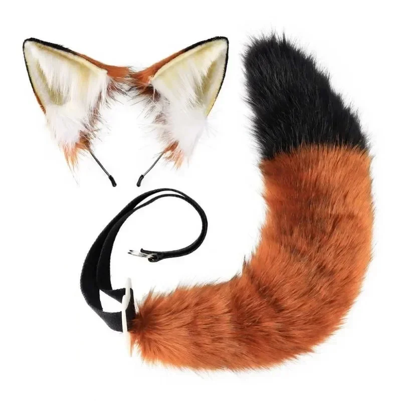 Anime nuevo Nick Wilde película de animación de dibujos animados Cosplay diadema con orejas conjunto regalo personalizado creativo Cos simulación cola de zorro Prop