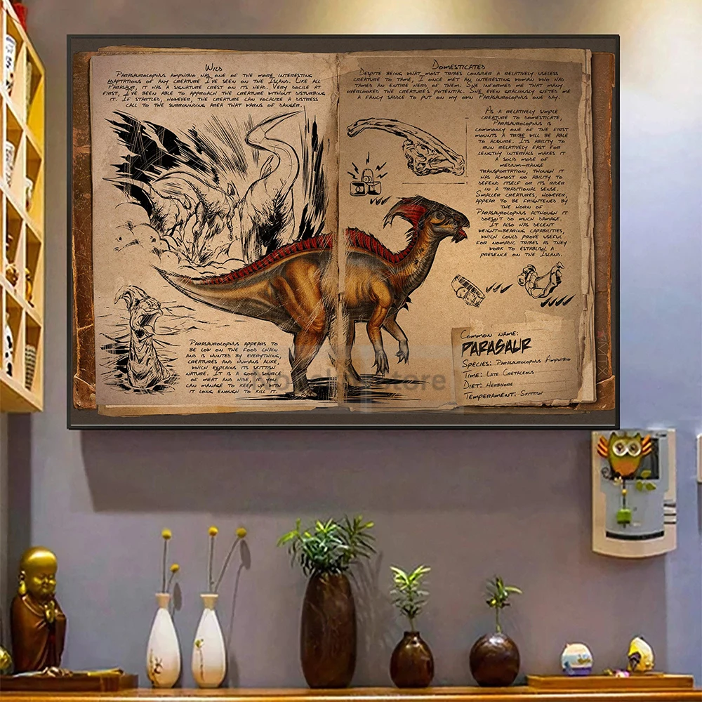 لعبة تابوت البقاء على قيد الحياة مخلوقات متطورة المشارك الكائنات البدائية الرجعية يطبع حائط لوح رسم الفن صور ديكور غرفة المنزل 2 #5