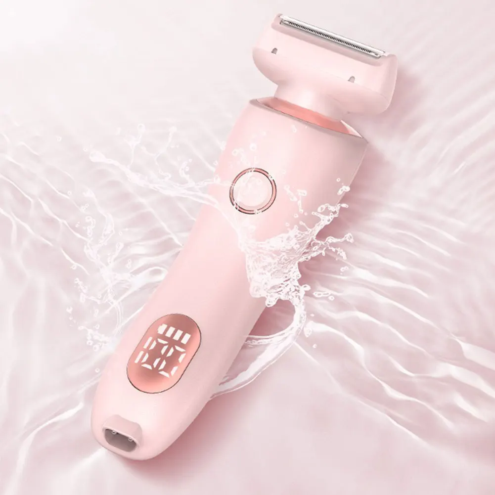 여성용 제모 면도기, 방수 바디 헤어 트리머, 충전식 헤어 그루머, 음모 다리 바디 헤어, 2 in 1