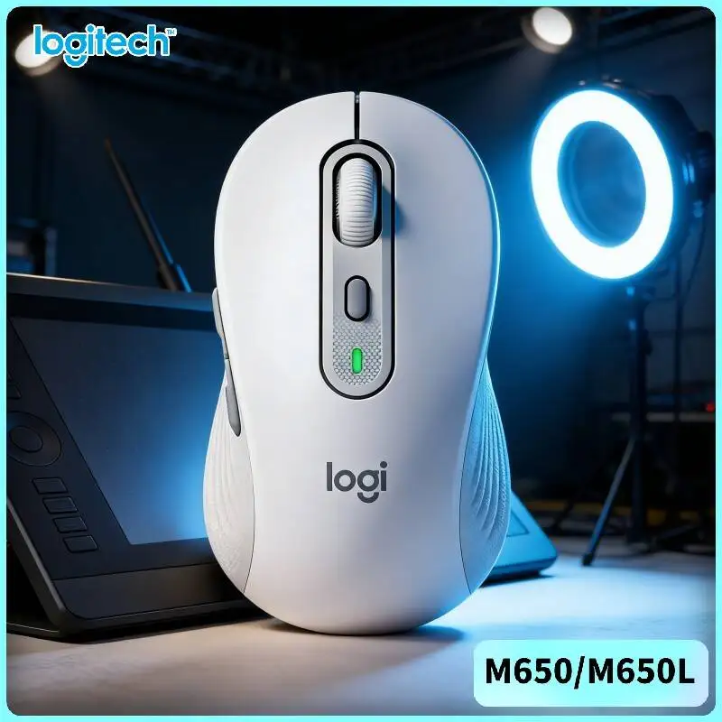 Logitech M650 Ergonomic Mouse - Silent Clicks, Advanced Optical Tracking, Compatible with Windows Mac Linux, 24-Month Battery