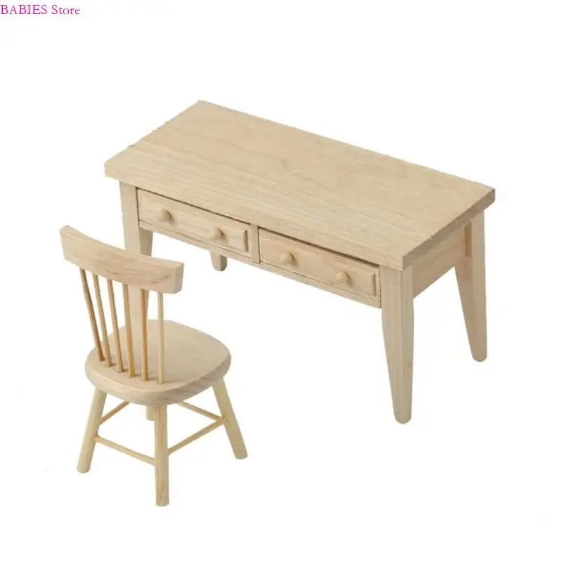 

C9GB 1/12 Моделирования Стола и Стул Установка кукол Миниатюрная мебельная дисплей сцены