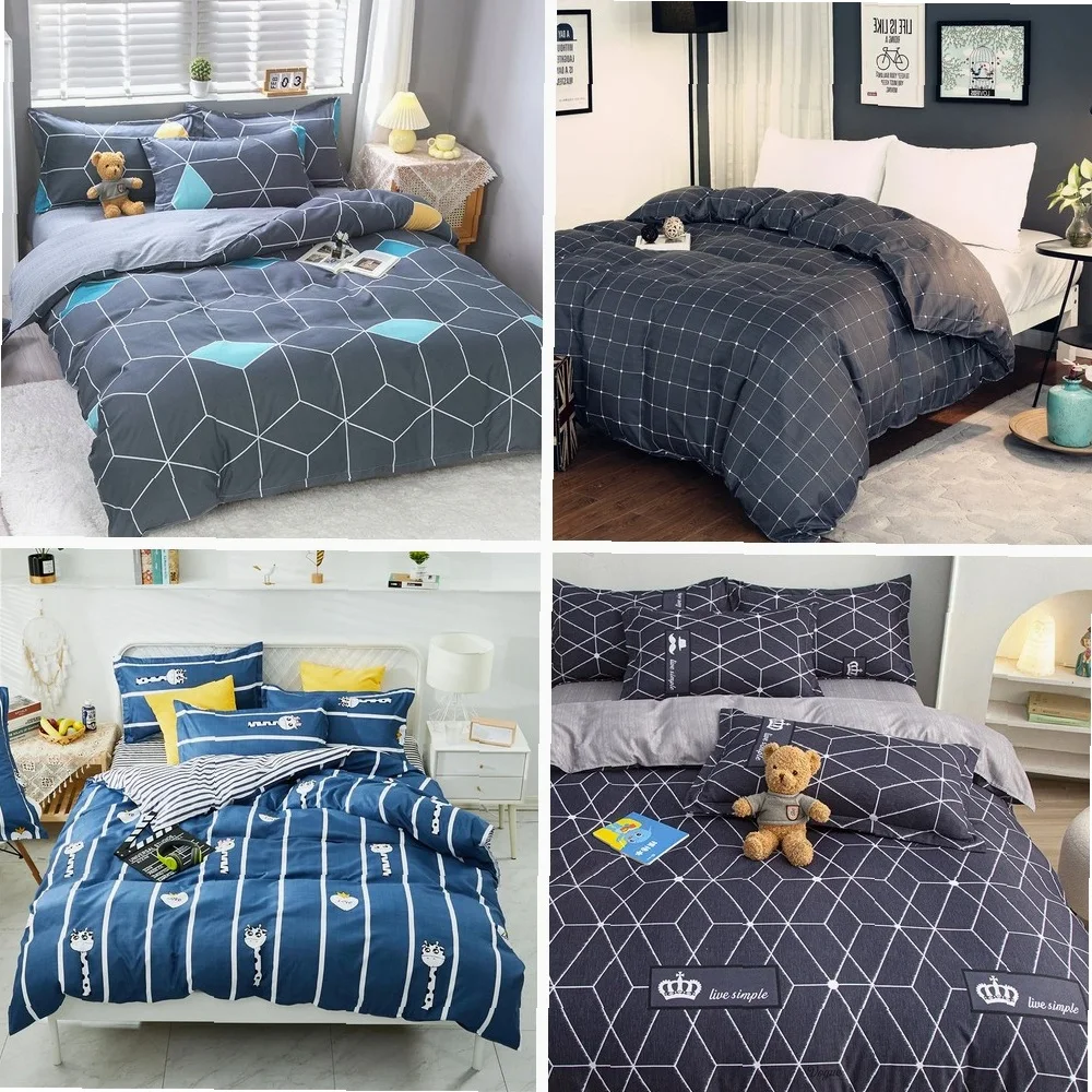 

Fall Simple plaid Style Duvet Cover 220x240 Quilt Cover 1PCS Comforter Covers for double twin queen king bed size Plaid bedding