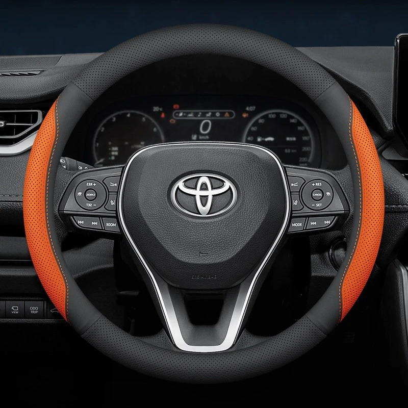 For Toyota Luxury Steering Wheel Cover Ultra Thin Anti Slip Fit Camry Corolla RAV4 Highlander Tacoma Tundra C‑HR Car Accessories