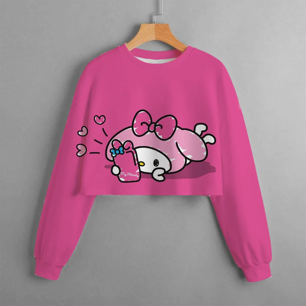 Cartoon cute Kuromi girl hoodie cute cartoon pullover casual autumn children's sportswear printed hoodie top