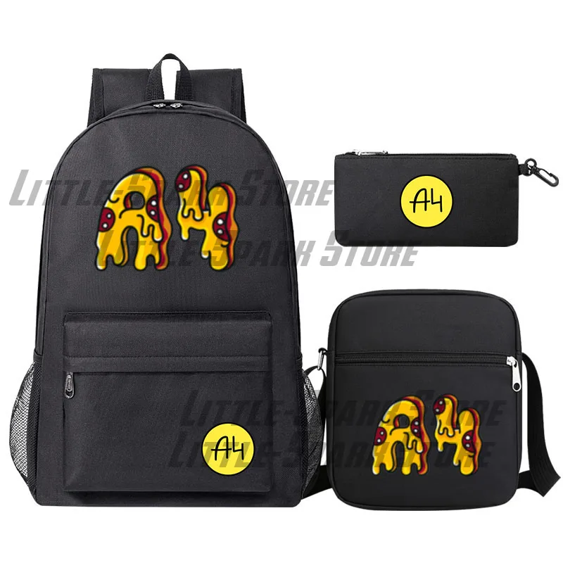 Imagem -02 - Conjunto de Mochila dos Desenhos Animados das Crianças Bolsa de Escola Bolsa de Estudante Adolescente Bolsas de Ombro Laptop Engraçado Lamba Novo