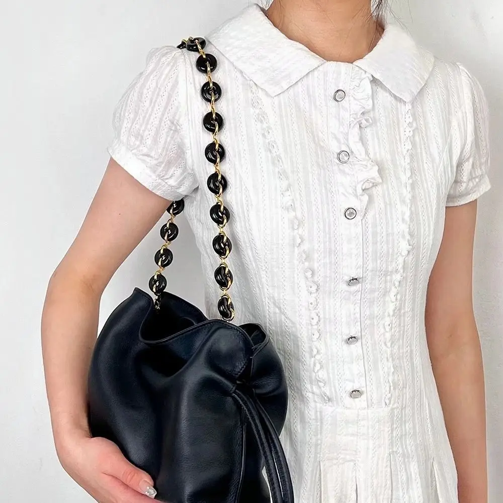 Bolso de cadena de Donut, correa de hombro de repuesto, cadena cruzada de resina acrílica, extensor de bolso de hombro, cadena decorativa