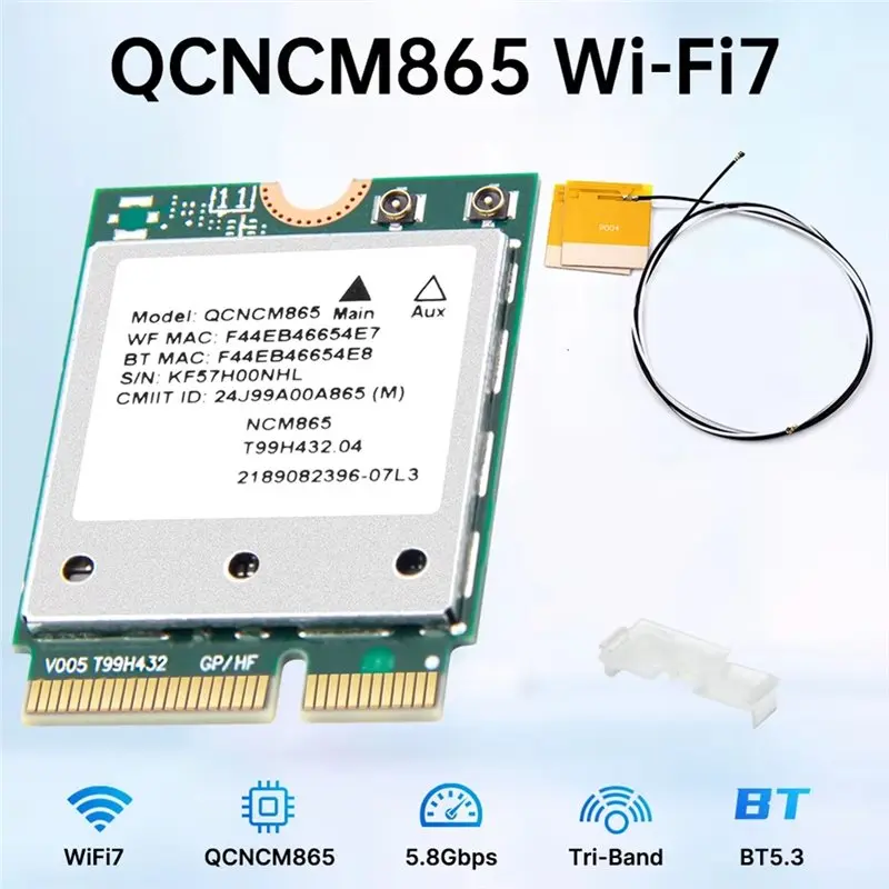 AU61-Network Card Up To 5.8Gbps With Antennas Wireless Network Adapter Wifi 6E Wifi6 For Windows 11