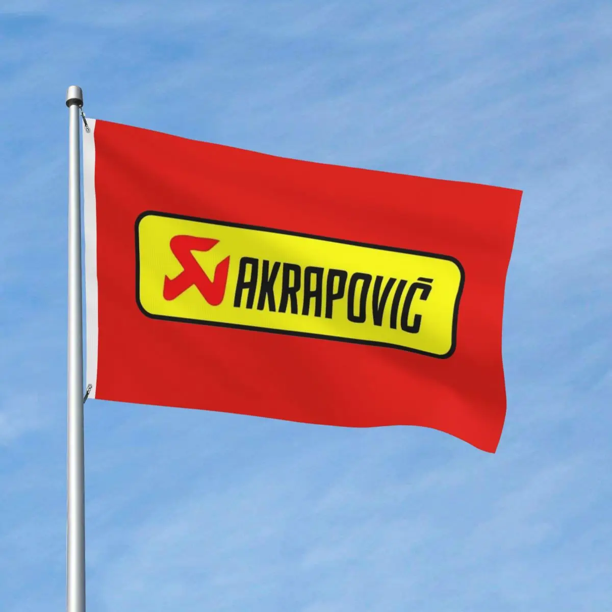 Akrapovics Exhaust Flag Double Sided Indoor Outdoor Banner AKS Racing Systems Polyester Home Room Dorm Wall Decor