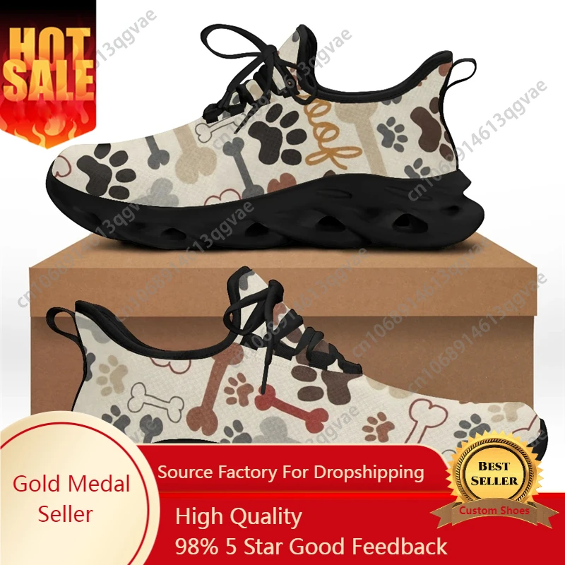 

Casual Vet Shoes For Women Veterinary Animal Paw Brand Design Female Lightweight Flat Sneakers Lace Up Footwear