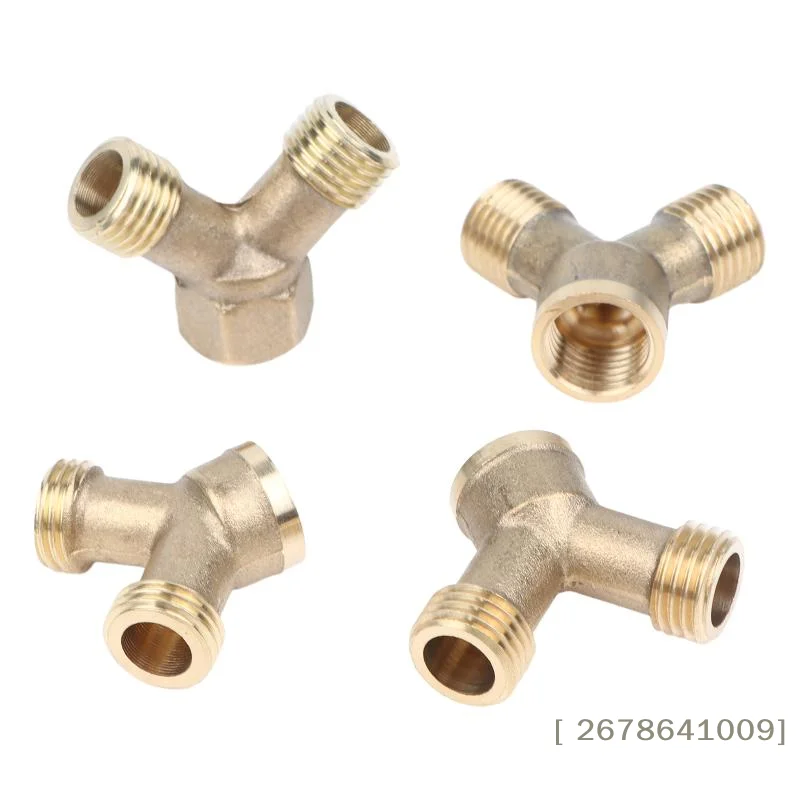⚑Brass 3 Way Pipe Connectors With Heavy Duty Construction And Leak Proof Design Perfect For Home Plumbing Garden Irrigation