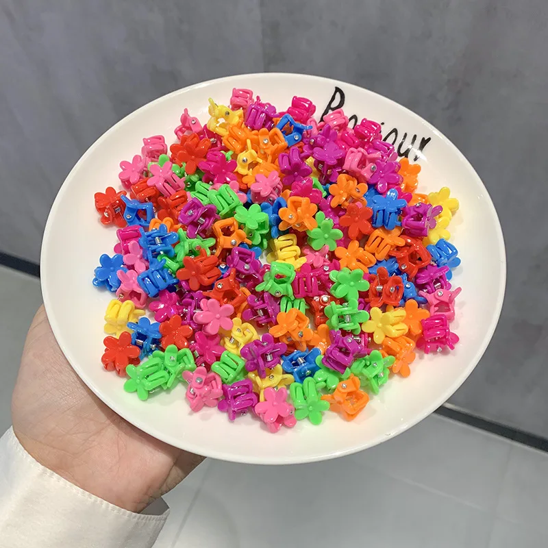

50Pcs/Set Fashion Daisy Bag Children Hair Accessories Princess Mini Claw Cute Side Hair Clip Rabbit Bunny Flower Girls Headdress