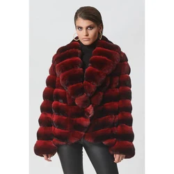 Real Fur jacket Genuine Rabbit Fur Jacket For Women Winter Women Clothes Warm Luxury Best Seller