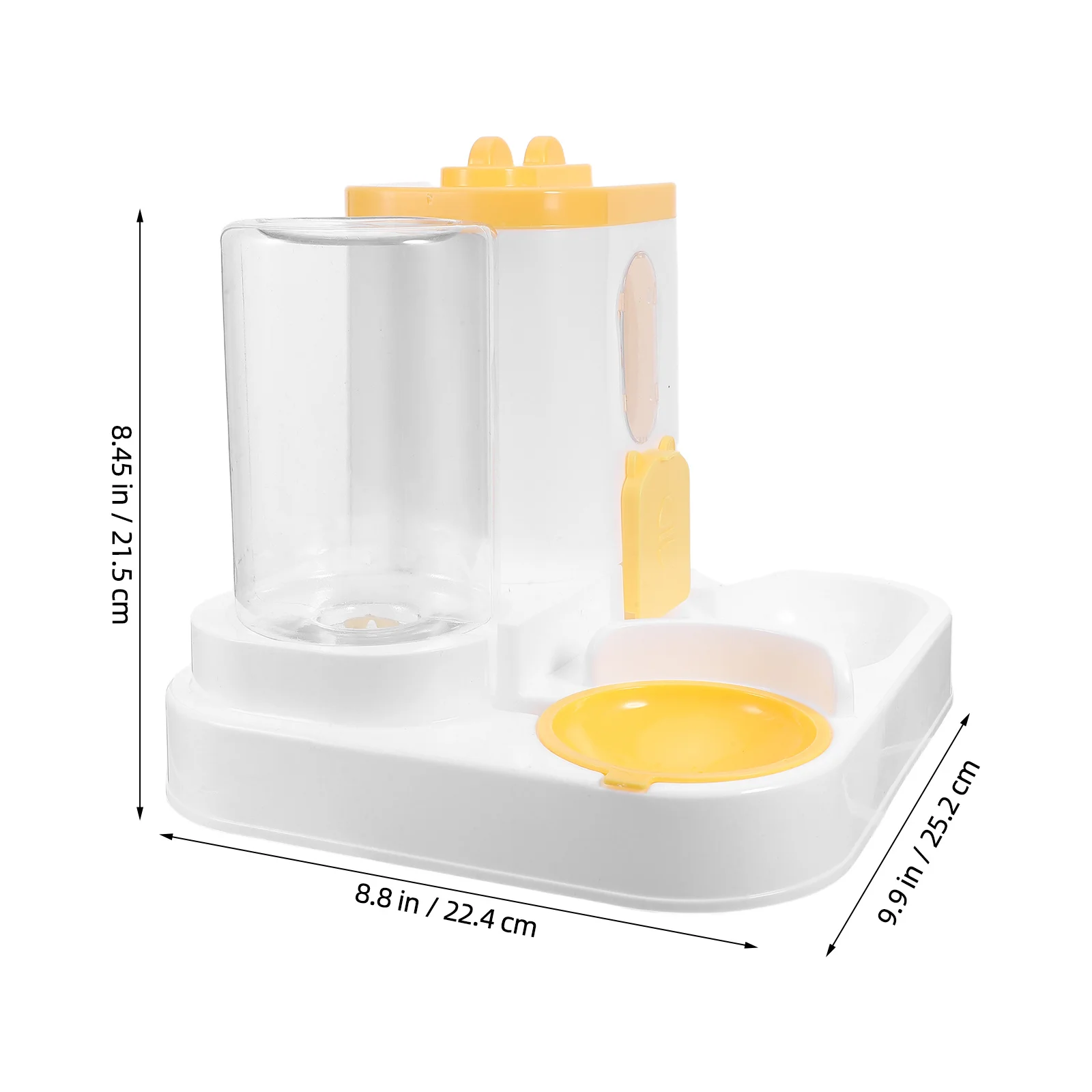 مجموعة أدوات تغذية الحيوانات الأليفة وموزع مياه أوتوماتيكي وعاء تغذية بطيء للقطط والجرو والقطط الصغيرة بسعة كبيرة للطعام والماء #3