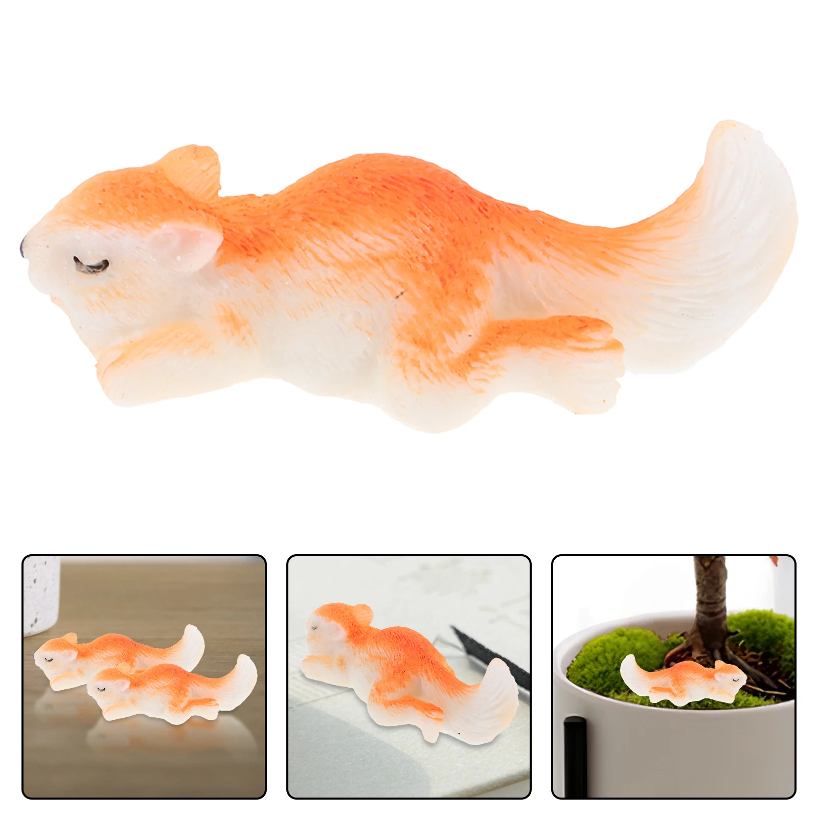 

10pcs Cute Resin Squirrel Figurines Mini Garden Decoration Statues For Landscaping Outdoor Lawn Home Office Diy Crafts Decor