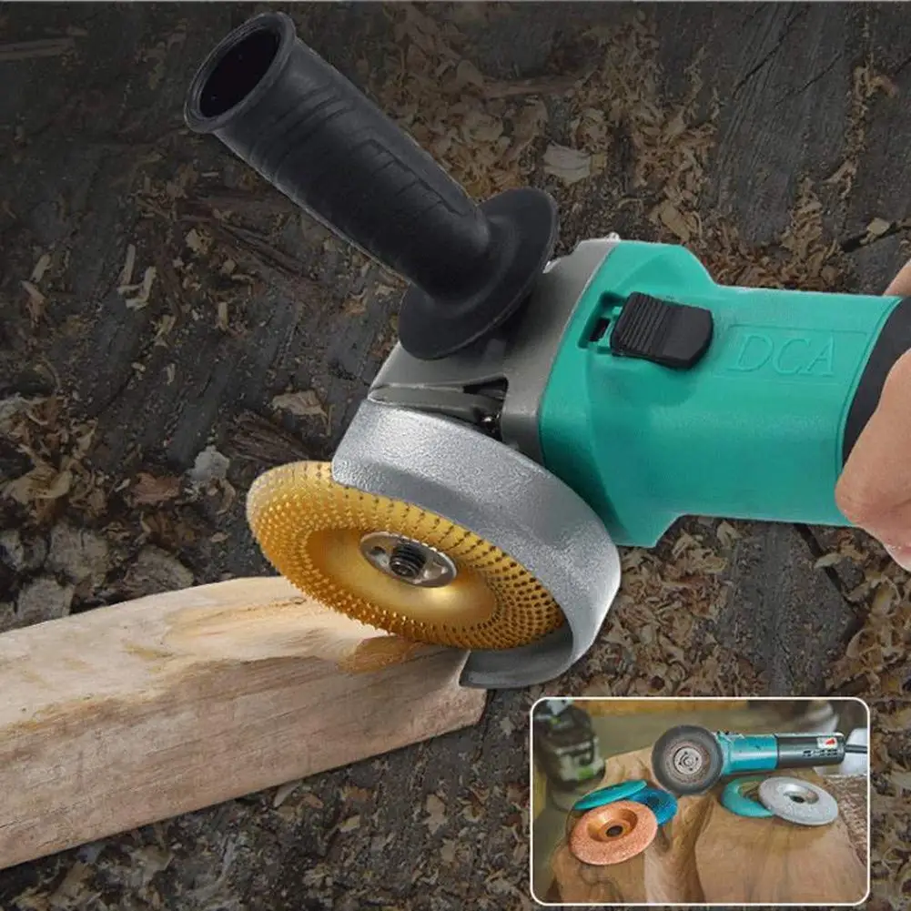 22mm Bore Wood Carving disc Grinder Wheel disc 5 inch Woodworking Shaping Sanding Tool Woodworking Angle Grinder Attachment