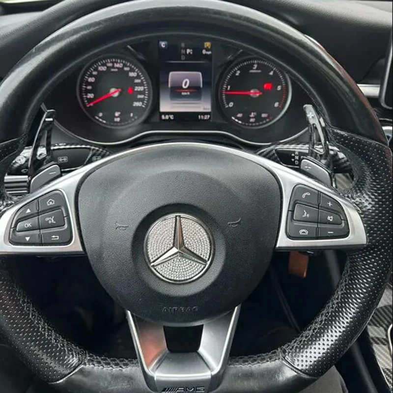 ABS ألياف الكربون عجلة توجيه سيارة التحول مجداف شيفتر لمرسيدس بنز ABC E GLE الفئة W176 W205 W246 C117 W218 الموسعة #3