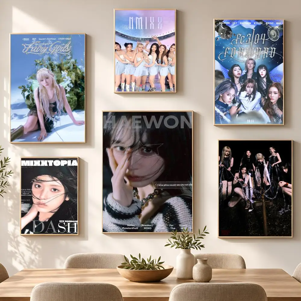 Music Artist Band Alternative NMIXX Poster PP Self Adhesive Aesthetic Room Decor Bedroom Dorm Gaming Room Home Decoration Gift