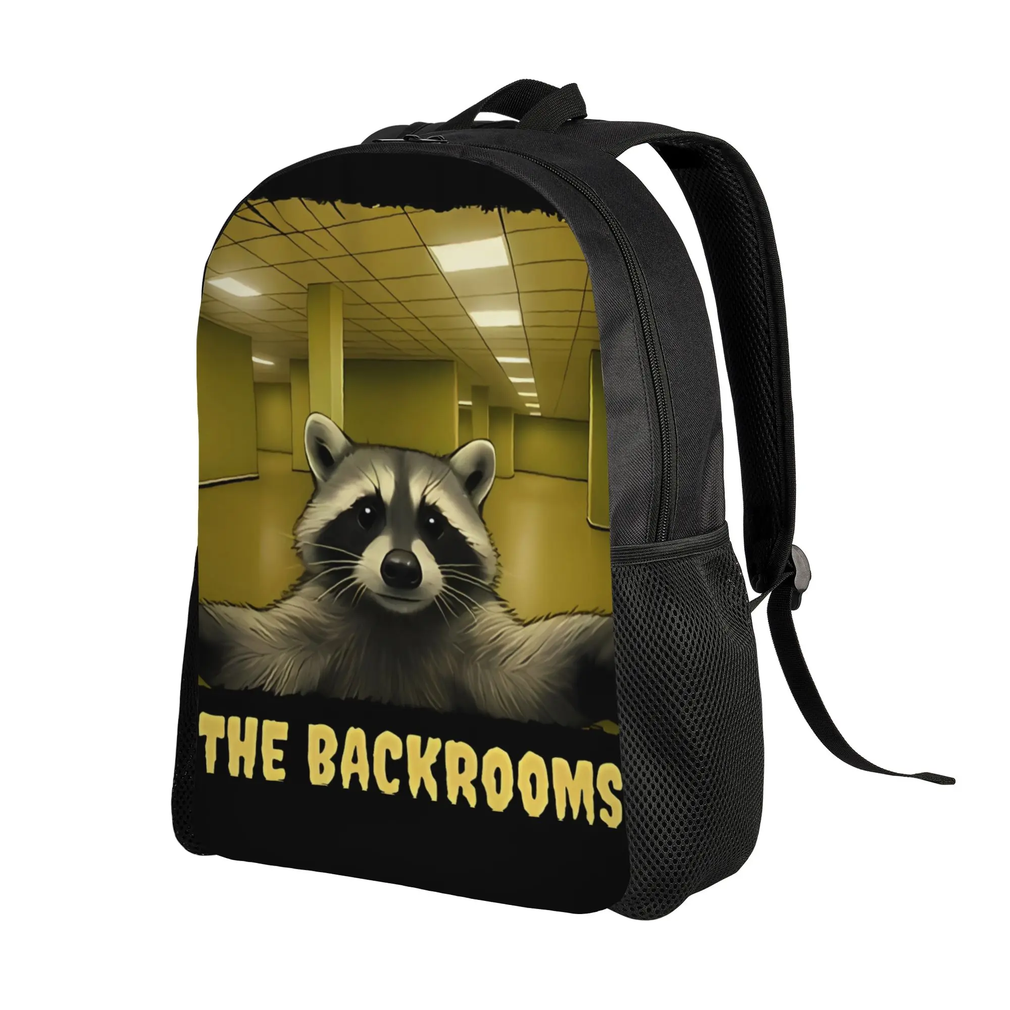 Raccoon In The Backrooms Liminal Space Companion entity Backrooms Schoolbag Dark Fantasy mochila Large Capacity Schoolbag
