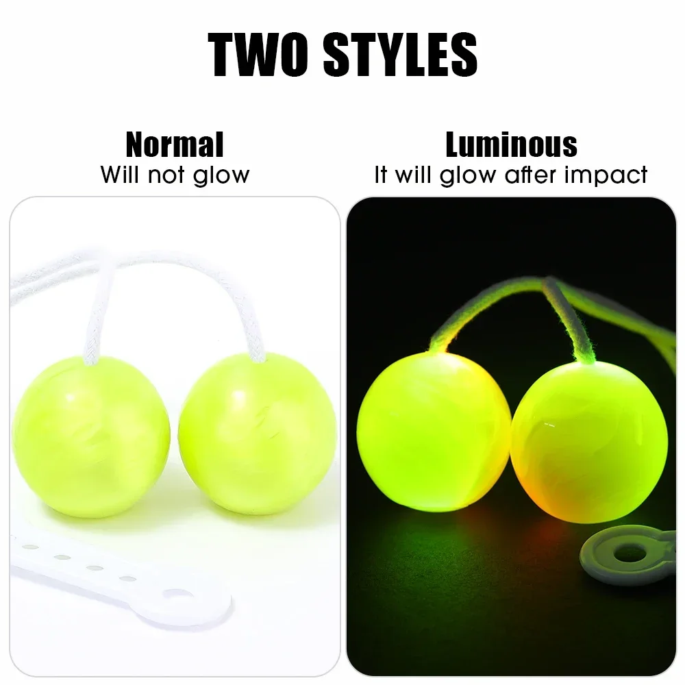 P11 Anxiety Relieve Click Clack Clackers Balls Glowing Decompression Toys for Kids Adults Creative Antistress Luminous Balls Toy