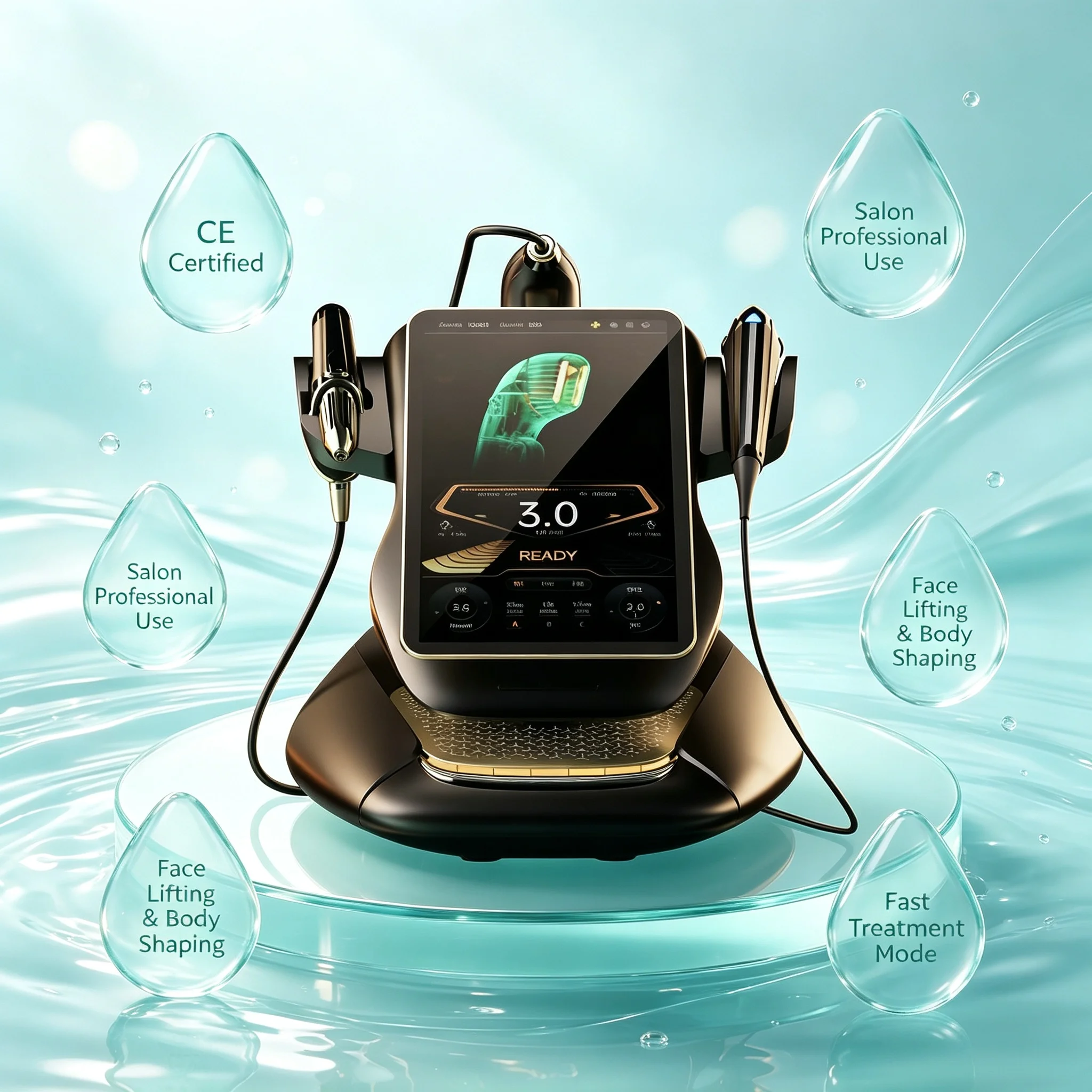 3 In 1 Technology Machine 360MAX 25D HiFU Non Invasive Facial Slimming Anti Aging Body Firming Body Contouring Equipment