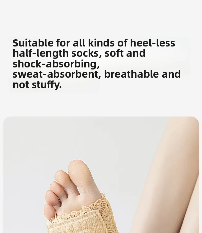 Sommer dünne Spitze unsichtbare Socken Split Toe Vorfuß Socken für Frauen High Heel Hausschuhe Schuhe atmungsaktive Spitzensocken für Halloween – Detail 9