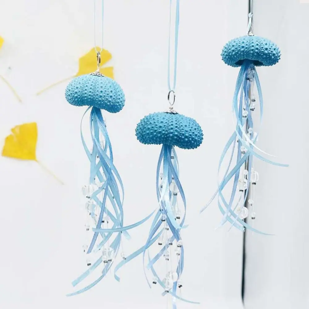 DIY Jellyfish Prism Pendant Easy to Catch Ocean Themed Sea Shell Wind Chimes Exquisite Sunlight Capture Collector