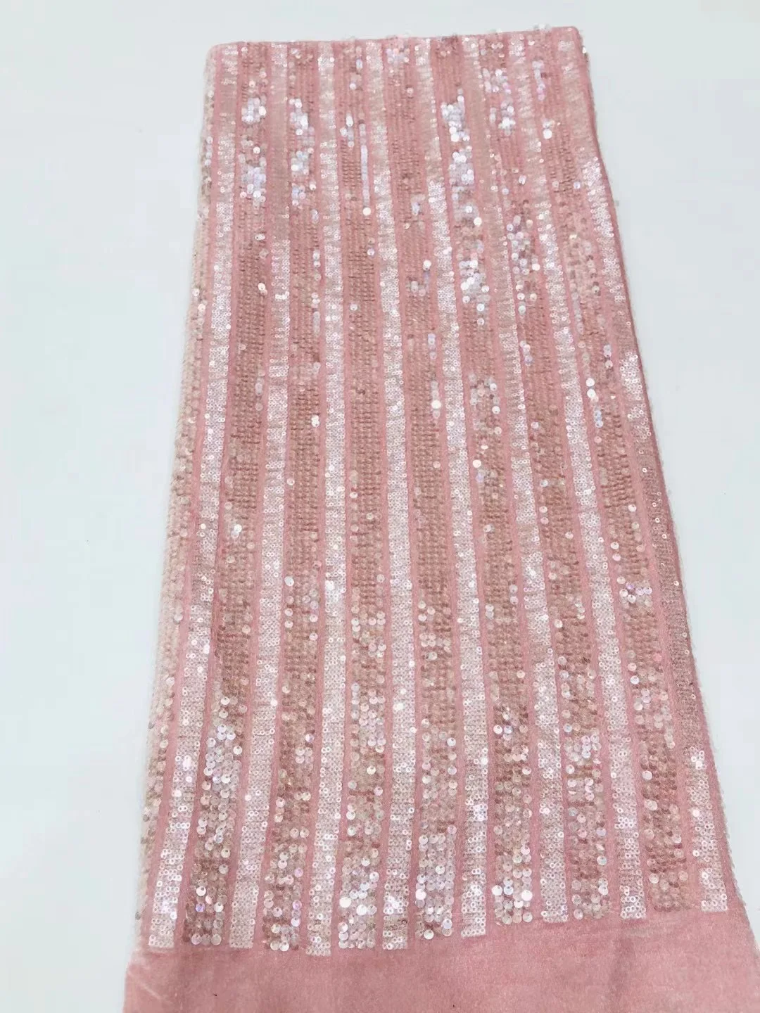 

High Quality Luxury French Tulle Sequins Net Lace Fabric African Sequins Lace Fabric for Nigeria Wedding Dress PartySewingXL5968