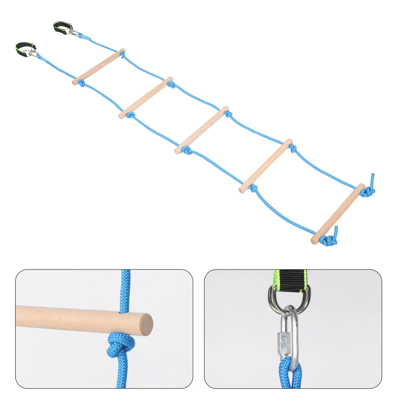 

1 Set Wooden Rope Kids Climbing Swing Playground Play Indoor Outdoor Exercise Children Durable Safe Easy Assembly