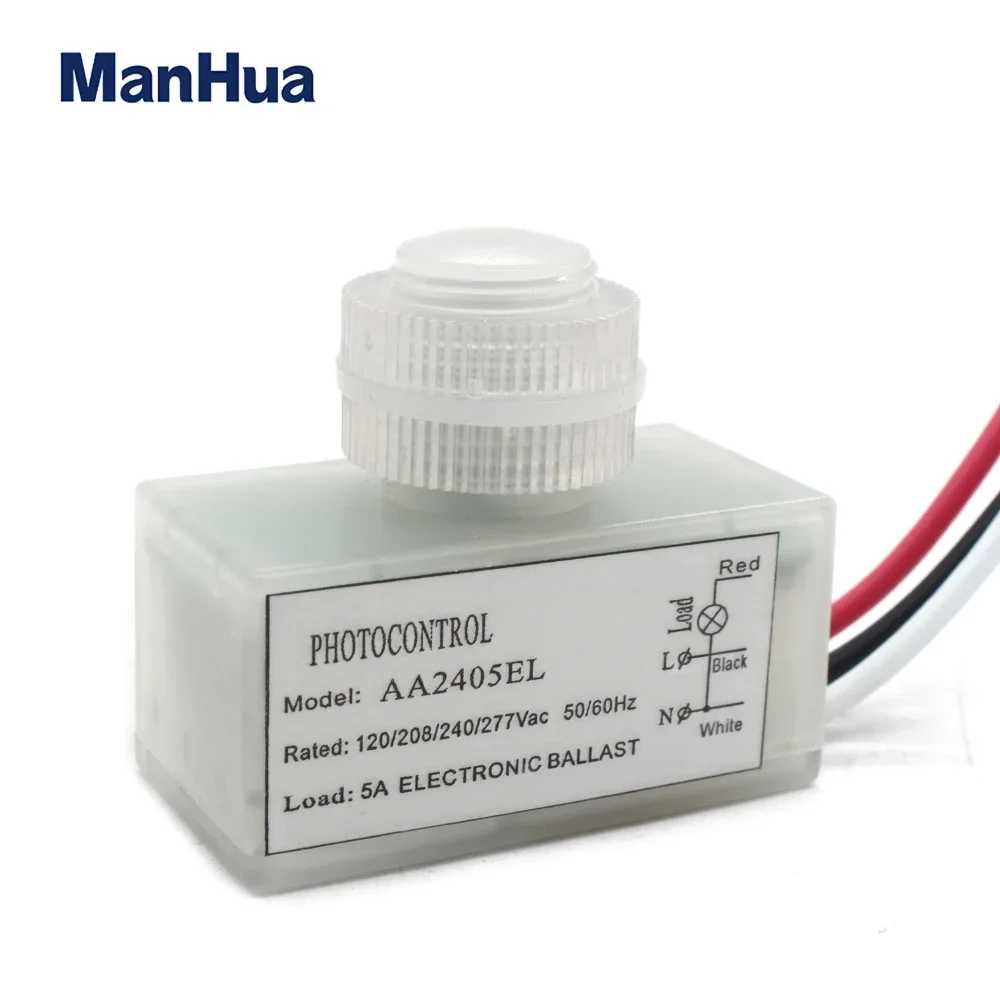 ManHua 220V AA2405EL Automatic Photocontrol Switch Turning ON-OFF The Lights At Dusk and Dawn