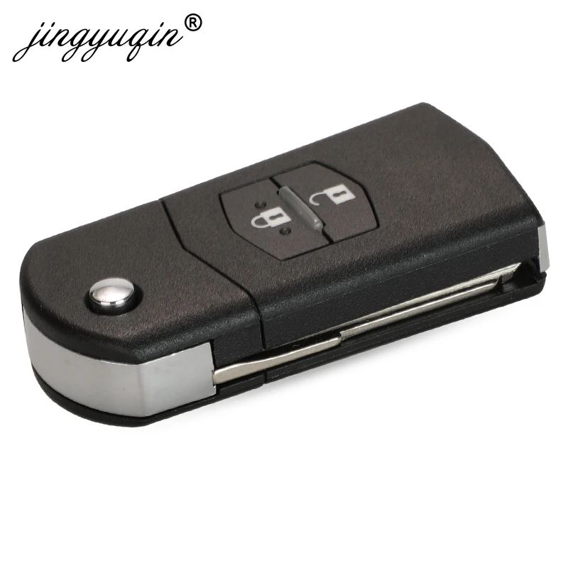 jingyuqin 2 Button Remote Fob Flip Car Key 315Mhz /433Mhz 4D63 for Mazda 3 M3 Axela 6 M6 Atenza 41797/41528 41521 41840