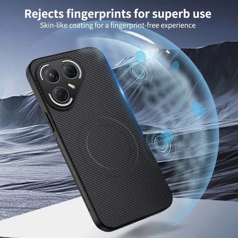 Para tecno pova 7 pro capa protetora traseira capa de silicone macio fibra carbono caso magnético tecno pova 7 coques tecno pova 7 ultra