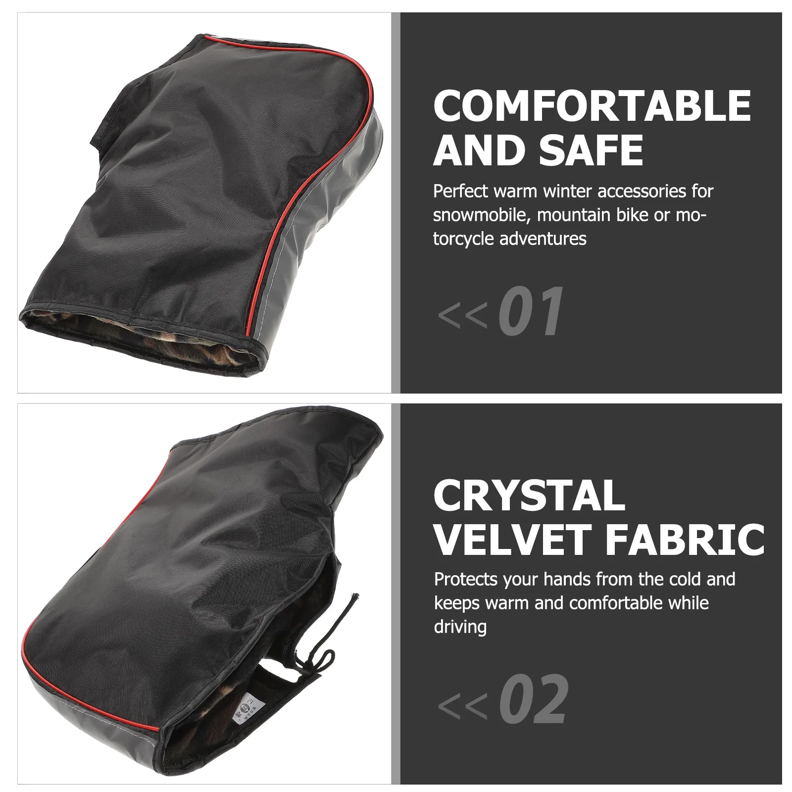 

Winter Gloves Motorcycle Waterproof Arm Warmers Protective Hand Muffs Handlebar Motorbike Grip