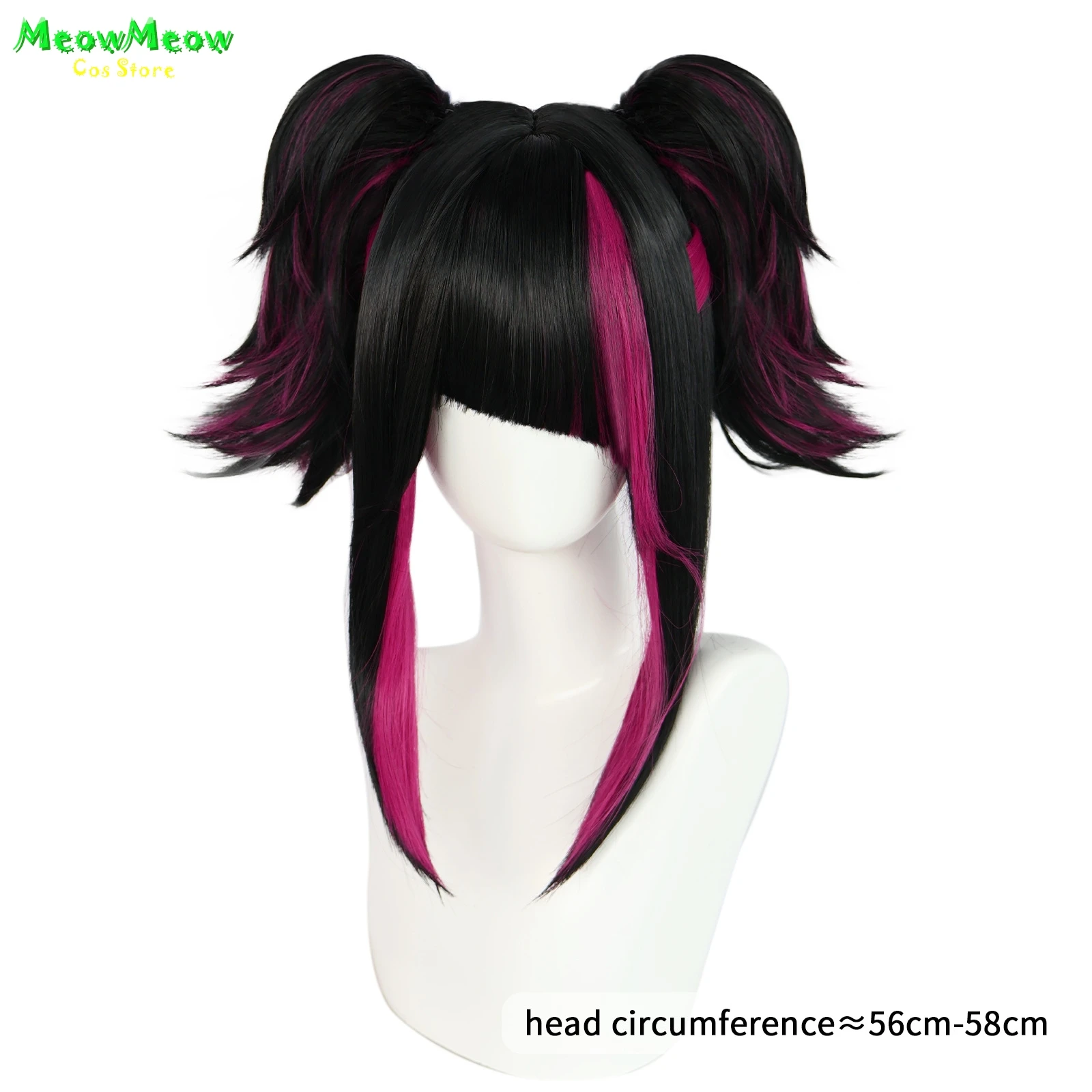 

Han Juri Cosplay Wig Black Rose Red Wig Cosplay Anime Cosplay Wigs Heat Resistant Synthetic Wigs Halloween