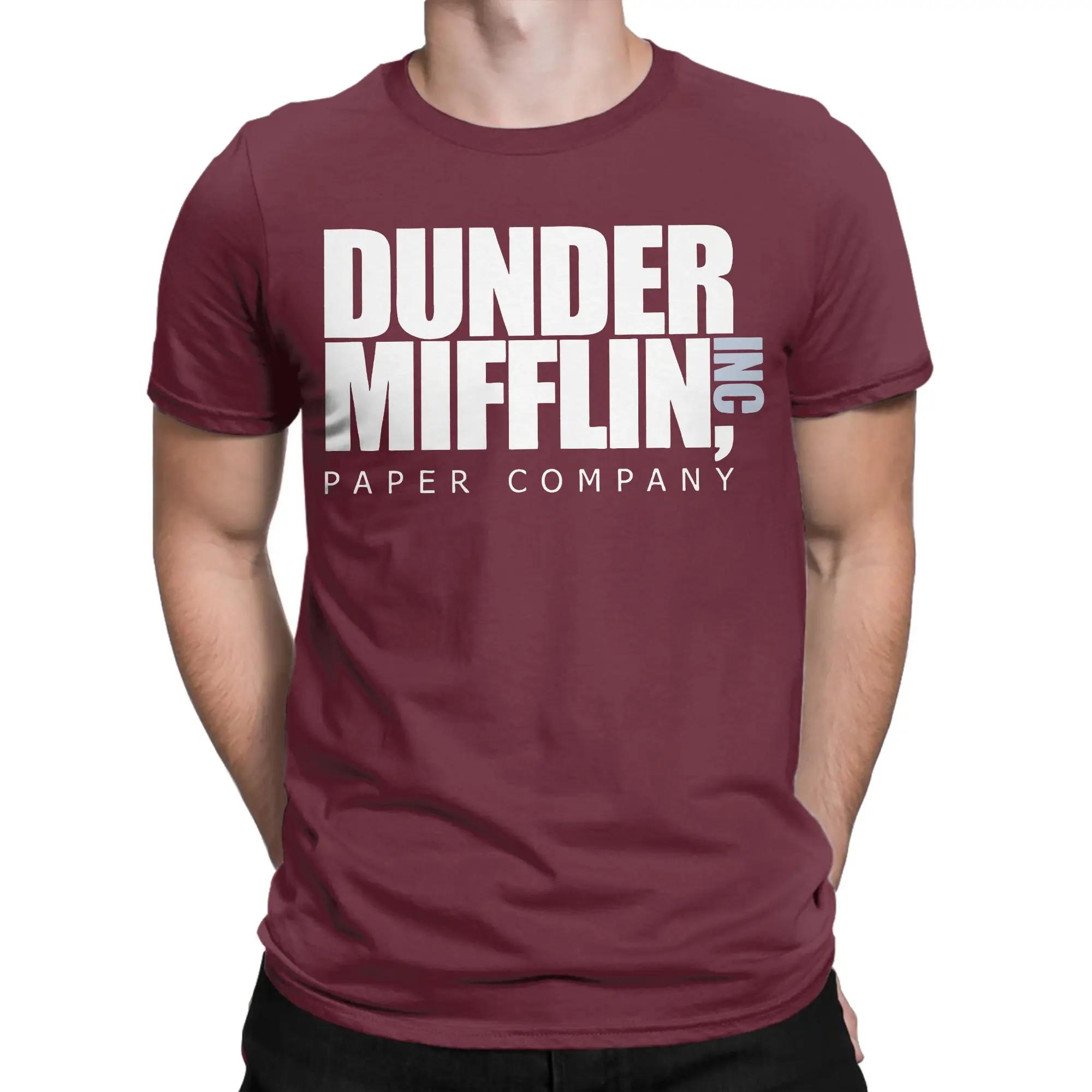 Dunder Mifflin Paper Company T-Shirts Harajuku The Office Vintage 100% Cotton Tee Shirt Crew Neck T Shirt Plus Size Clothes