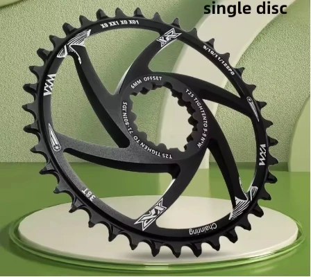 Mountain bike plus and minus teeth single speed disc GXP direct-mounted sprocket 6mm offset 30T32T34T36T38T40T sprocket crank