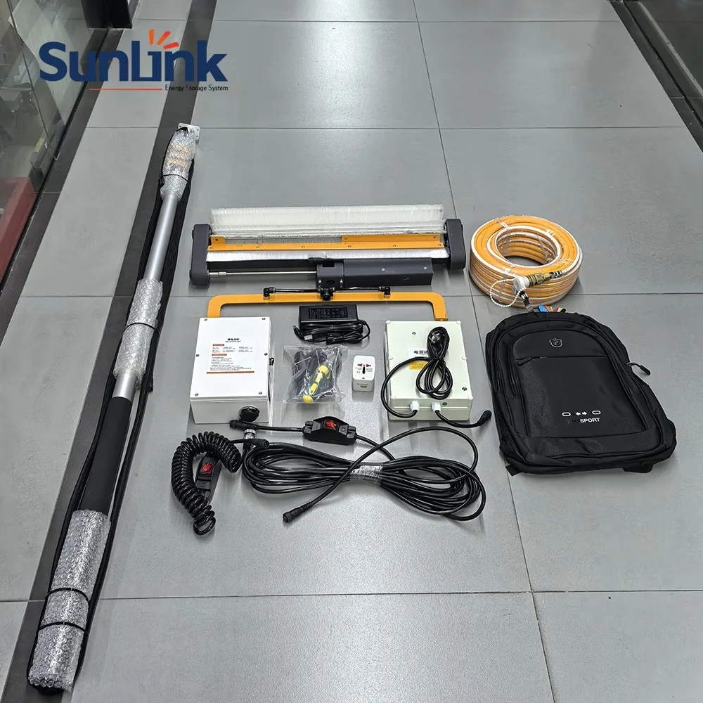 3.5M 5.5M 7.5M 8.5M 11.5M Solar Panel Cleaning Portable X5 Roller Brush With Long Handle Telescopic Pole