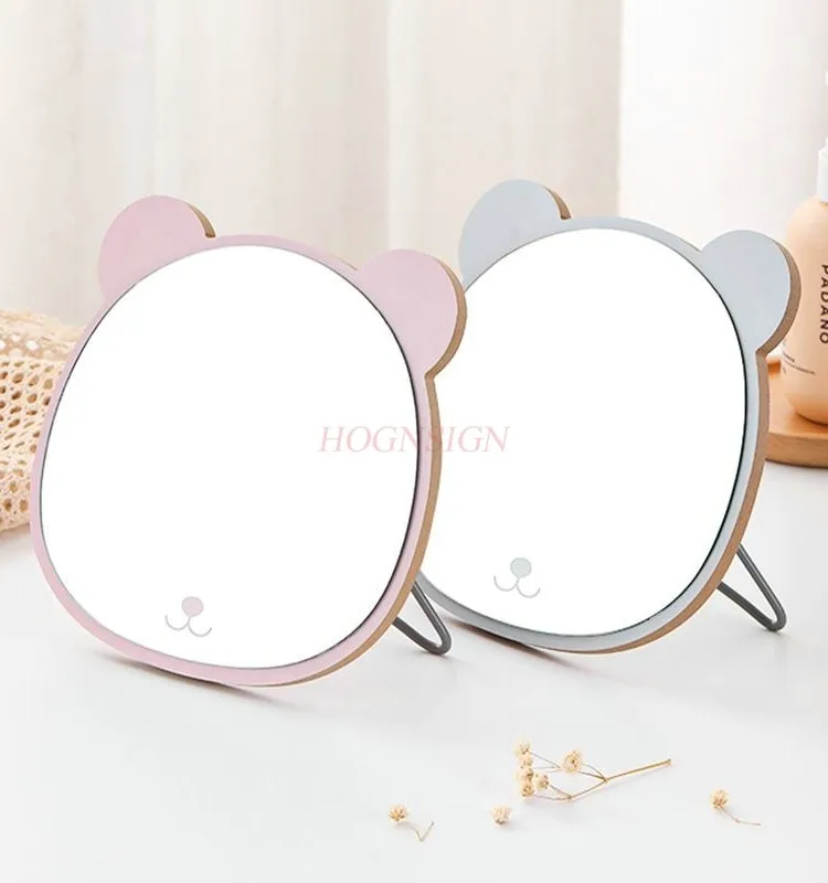 Espelho de maquiagem espelho quarto desktop penteadeira espelho dobrável espelho portátil