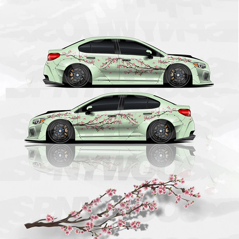 Sakura Cherry Blossom Livery, Japanese Side Car Decal, Universal Size, Large Vehicle Graphics