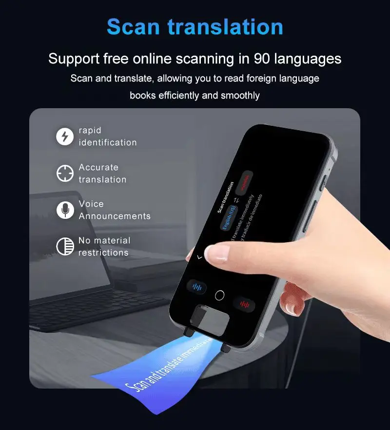قلم ترجمة المسح الضوئي S25 Pro148 لغة عبر الإنترنت 19 مترجم غير متصل في الوقت الحقيقي صوت وتسجيل وجهاز ترجمة نصية