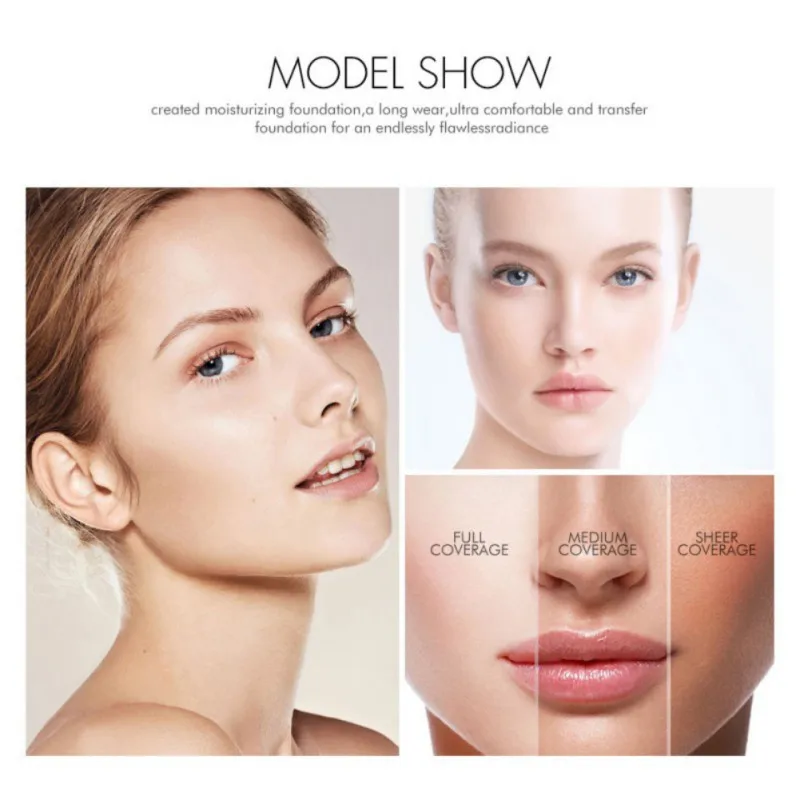 Base líquida de 30ml, resistente al agua, de larga duración, mate, hidratante, iluminador, crema correctora, Base de cobertura completa, maquillaje cosmético