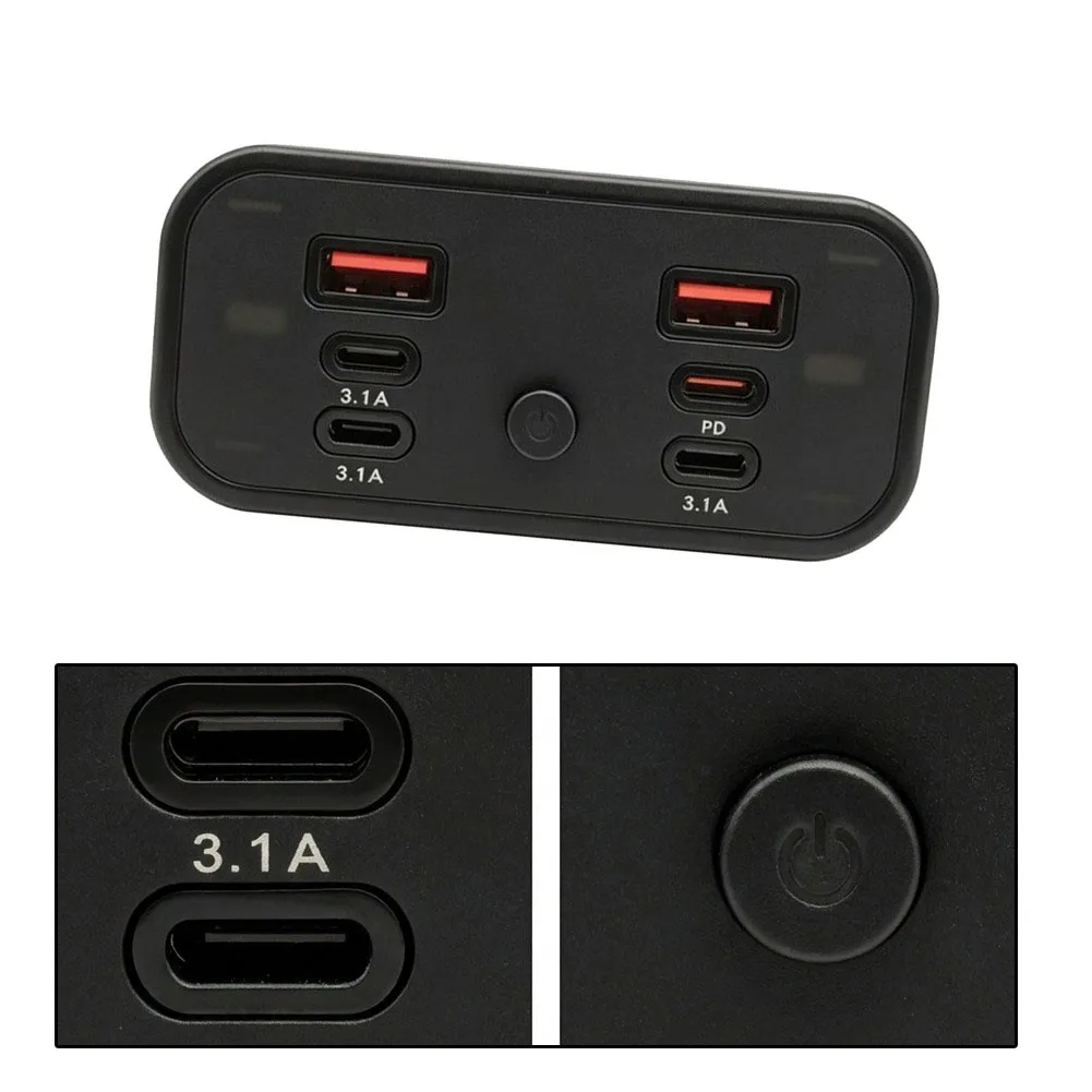 1pcs Car Charger Socket Charge Dual USB-C Dual Fast Charging Power Outlet Panel RV Parts & Accessories