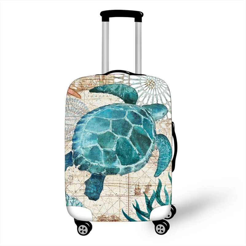 Juste de protection pour bagages à motif de tortue pieuvre, étui pour valise élastique, étuis de protection, housse pour animaux, accessoires de voyage