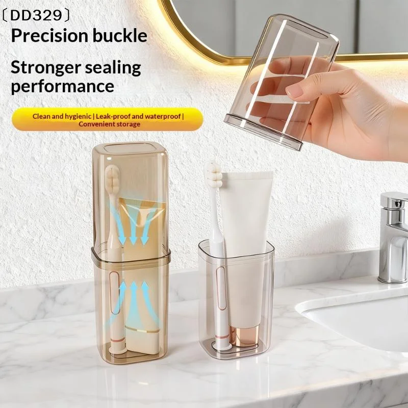 Portable 2 In 1 Travel Toothbrush Holder Case Thickened Clear Large Capacity For Business Trips Camping Travel〔DD329〕