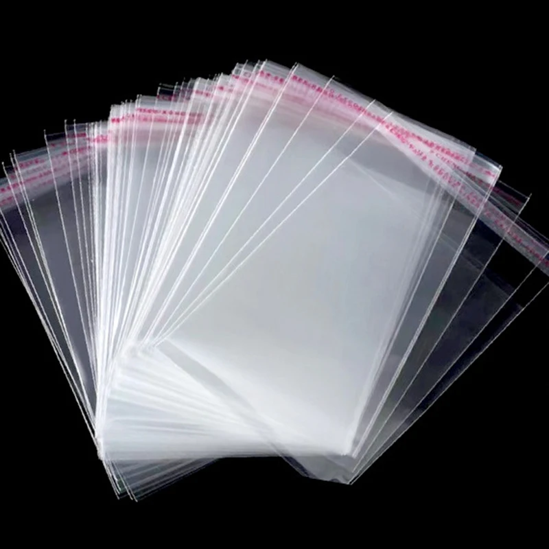 شفافة الذاتي الختم مجوهرات اكسسوارات الحلوى OPP ذاتية اللصق حقيبة التعبئة والتغليف الأغلاق هدية كوكي التعبئة والتغليف حقيبة
