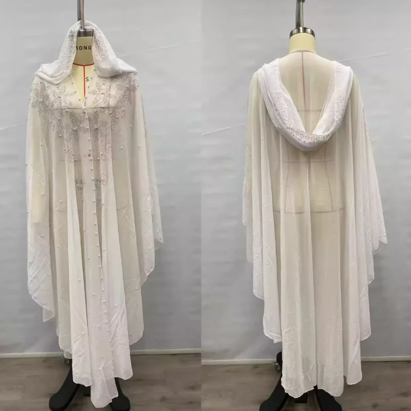 

Ближний Восток Африка Горячий халат с бриллиантами и бисером Муслиновая шаль Плащ с капюшоном Платье